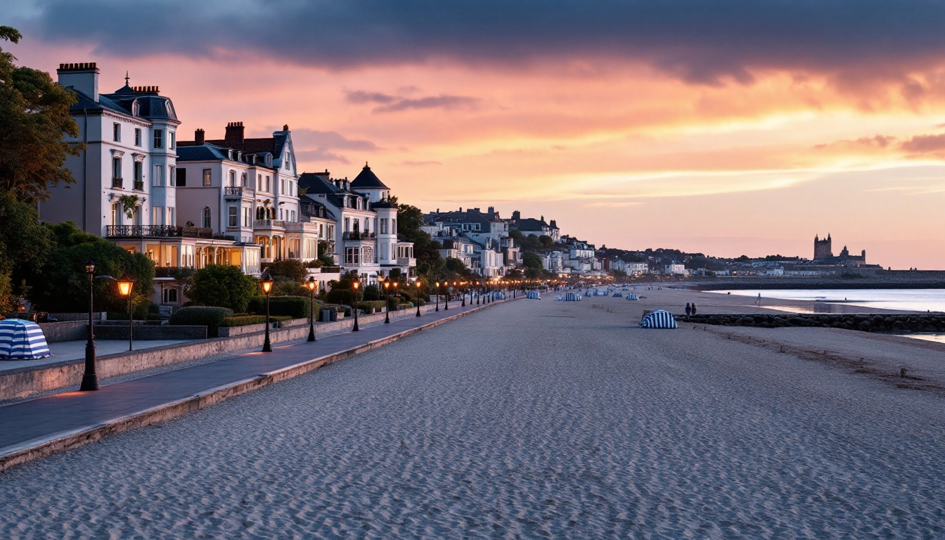 Villas Belle Époque de Dinard surplombant la plage et la mer