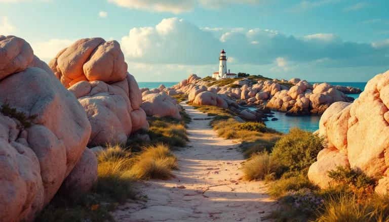 Les rochers de granit rose du sentier des Douaniers à Perros-Guirec