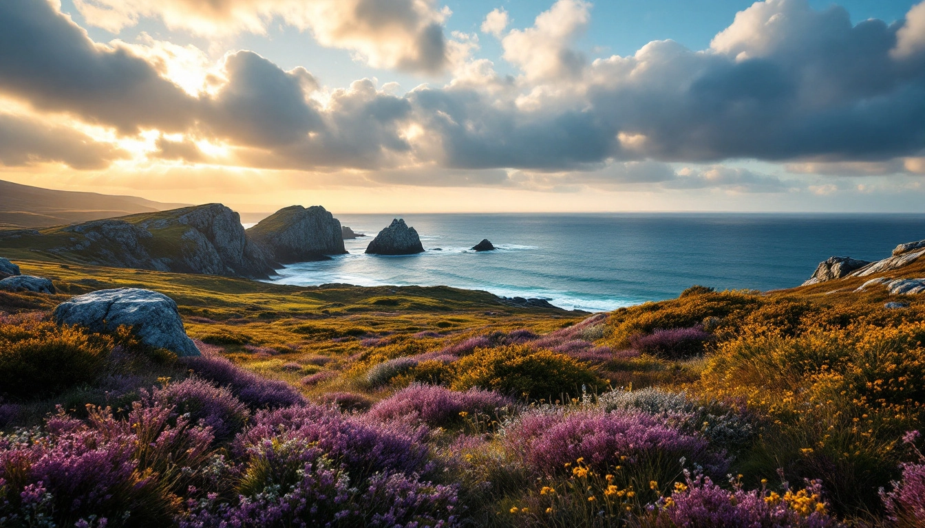 Ciel breton changeant au-dessus de la côte