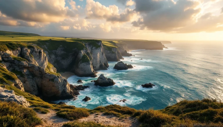 Les falaises de la Côte Sauvage de la presqu'île de Quiberon